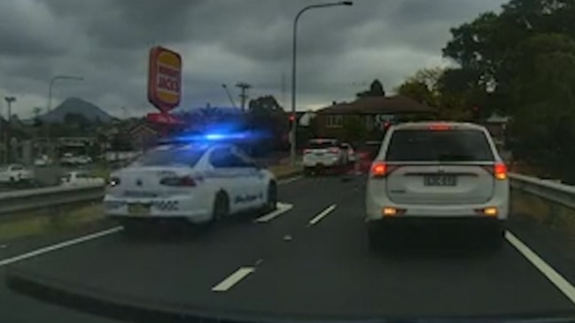 Vision of police pursuit at Wollongong