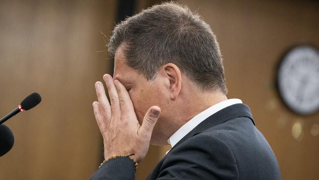 Don Damond, the fiance of Justine Ruszczyk Damond, reads a victim impact statement before the sentencing in 2019. Picture: AAP