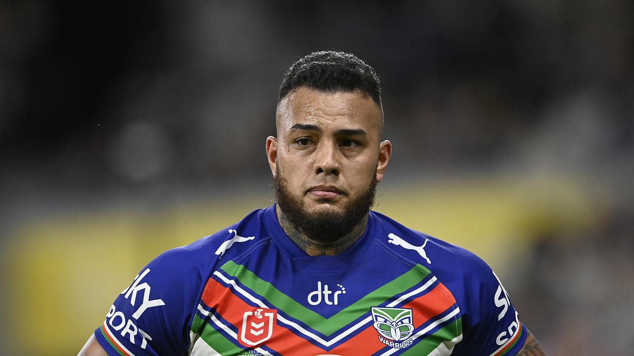 TOWNSVILLE, AUSTRALIA – AUGUST 19: Addin Fonua-Blake of the Warriors looks on during the round 23 NRL match between the North Queensland Cowboys and the New Zealand Warriors at Qld Country Bank Stadium, on August 19, 2022, in Townsville, Australia. (Photo by Ian Hitchcock/Getty Images)