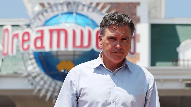 Dreamworld CEO Craig Davidson leaves after addressing the media on November 9.