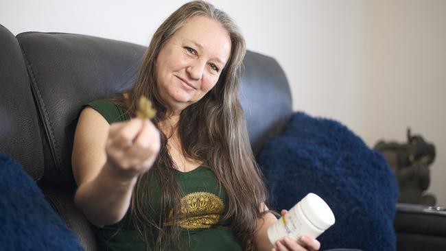 Jenny Hallam said medical cannabis saved her life. Picture: Matt Loxton