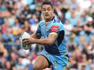 Jarryd Hayne of the Gold Coast Titans in action during their round 22 NRL game against the New Zealand Warriors at Cbus Super Stadium on the Gold Coast, Sunday, Aug. 7, 2016. (AAP Image/Dan Peled) NO ARCHIVING, EDITORIAL USE ONLY. Picture: DAN PELED