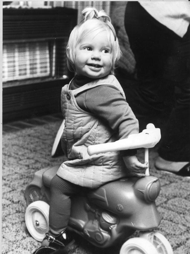 Australia's first IVF baby Candice Reed at home on her first birthday.