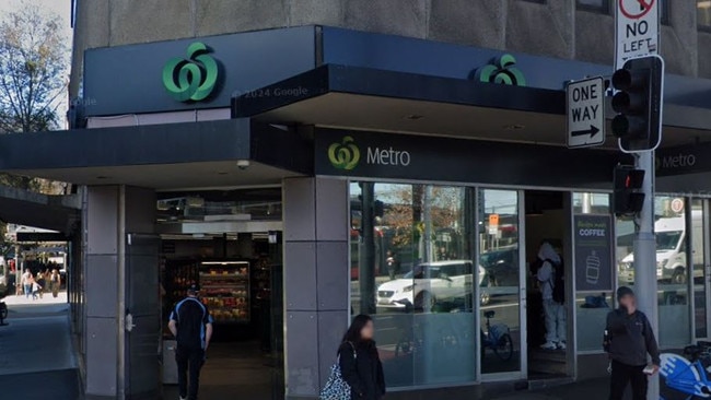 The Woolworths Metro where Lyth stole items and was arrested by police. Picture: Google Maps