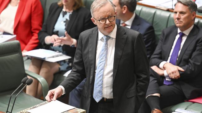 Prime Minister Anthony Albanese during question time. Picture: Martin Ollman/NewsWire