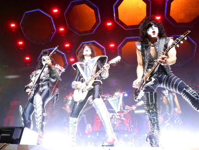KISS play the Brisbane Entertainment Centre. Picture: Steve Pohlner
