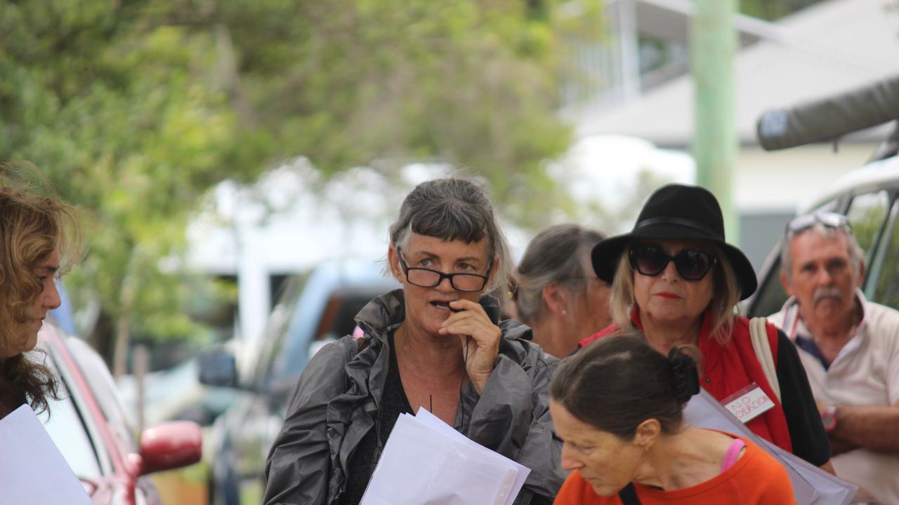 More than 150 people turned out for the Millions March Against Mandatory COVID-19 Vaccines in Coffs Harbour on Saturday February 20. Photo: Tim Jarrett