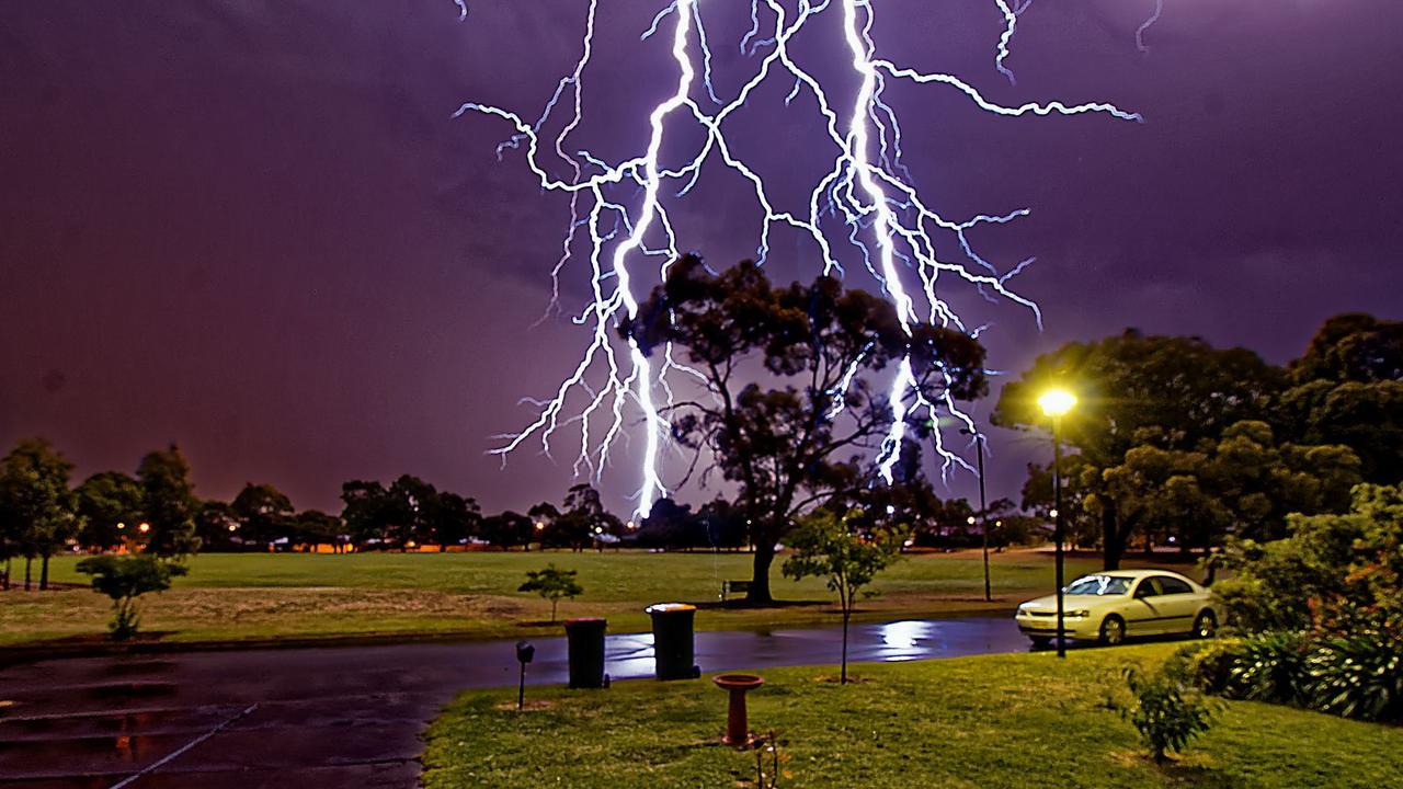Sa Weather Tree Explodes As Lightning Strikes Sa In November Storm Herald Sun 