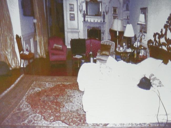 Michael Jackson's bedroom is shown during Conrad Murray's involuntary manslaughter trial. Picture: Al Seib