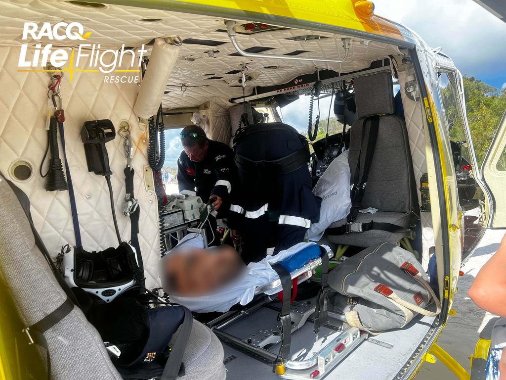 A young boy was flown off the island on Wednesday afternoon, while three young girls were flown to Hervey Bay Hospital on Tuesday.