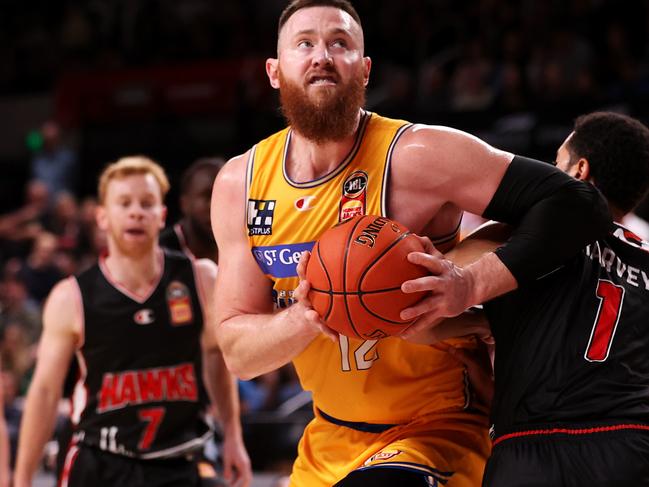 Aron Baynes and the Bullets had their first of the season over the Illawarra Hawks. Picture: Mark Kolbe/Getty Images