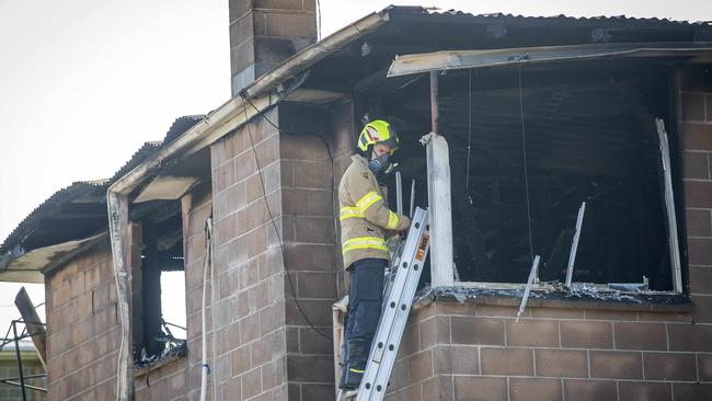 House fire in Devines Road, Glenorchy. Picture: Chris Kidd