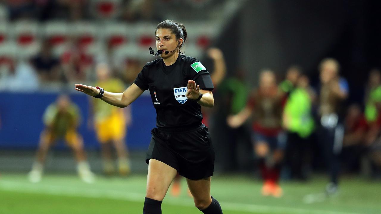 Referee Riem Hussein was at the centre of a string of controversial decisions.