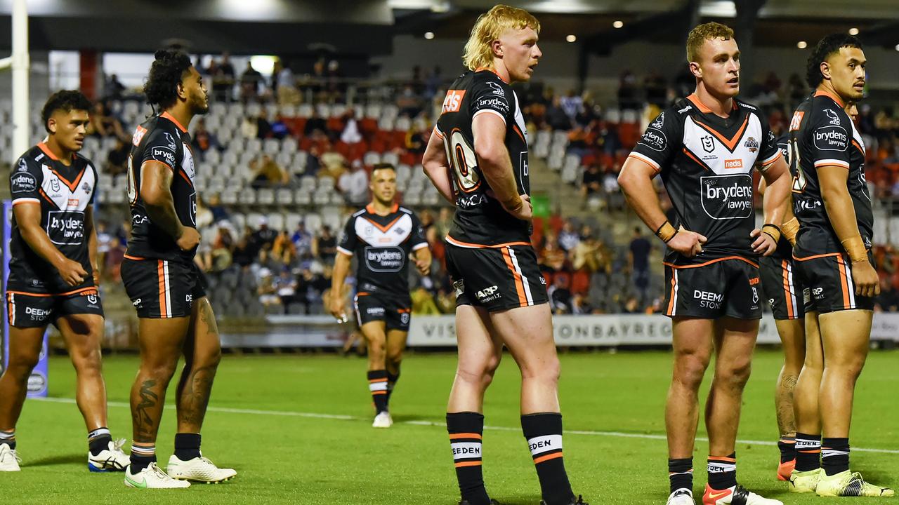 West Tigers’ season ended with a shellacking at the hands of last-placed Canterbury. Picture: Albert Perez/Getty Images