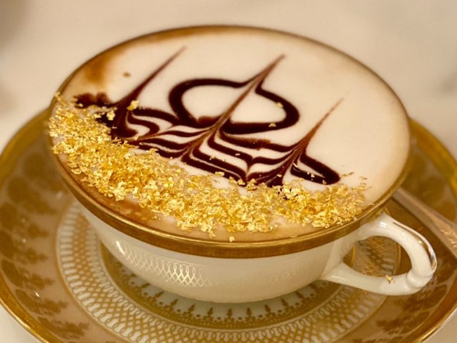 Emirates Palace's golden cappuccino that costs $32.