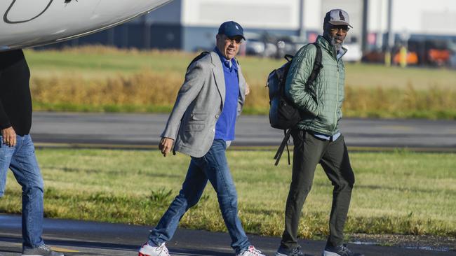 US comedian Jerry Seinfeld has arrived in Adelaide on Wednesday morning. Picture: NewsWire/ Roy VanDerVegt