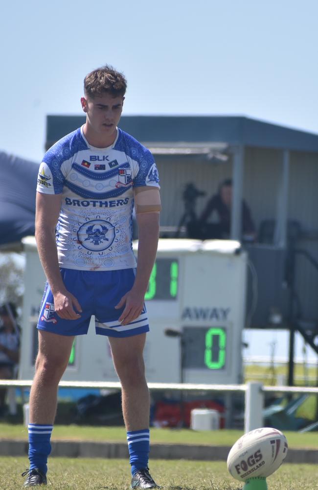 Tom Duffy for Ignatius Park against St Brendan's College in the Aaron Payne Cup round seven match in Mackay, August 4, 2021. Picture: Matthew Forrest