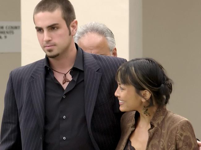 Wade Robson testifying as the first defence witness for Michael Jackson in 2005. Picture: EPA