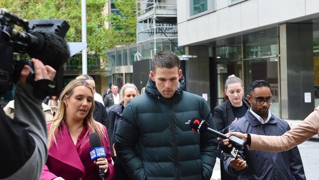 Luke Merryfull outside court. Picture: Nicki Connolly