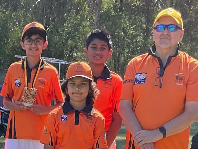 Peter Moore (far right) with the Hoxton Park Hornets under 12s team.