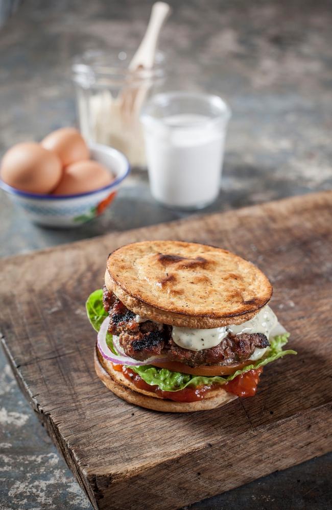 The Low Carb SuperBun Beef burger.