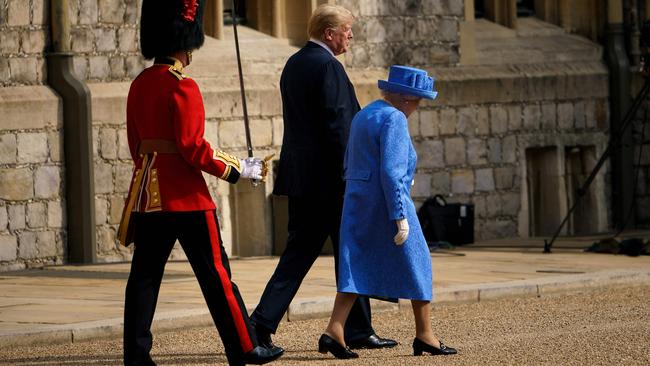 President Trump and the Queen. Picture: AFP