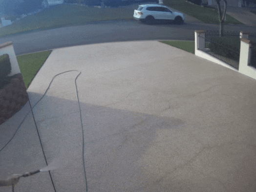 CCTV shows the masked teens creeping into the Minaret Way yard in Mount Louisa before the homeowner watering his plants catches them in the act and on May 5.