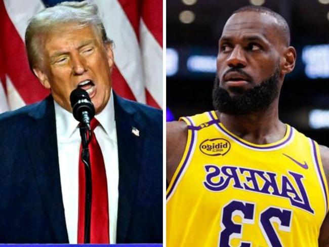 Donald Trump and Lebron James. Photos: AFP