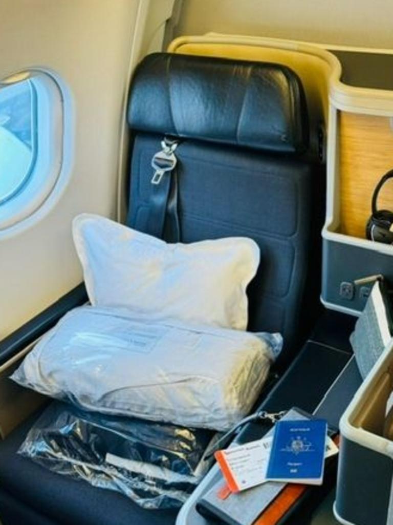 He has travelled on more than 40 business class flights using points.