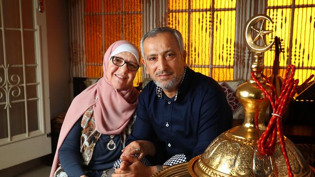 Islamic community leader Jamal Rifi, with wife Lana, helped achieve a majority for the No campaign in western Sydney. Picture: John Feder