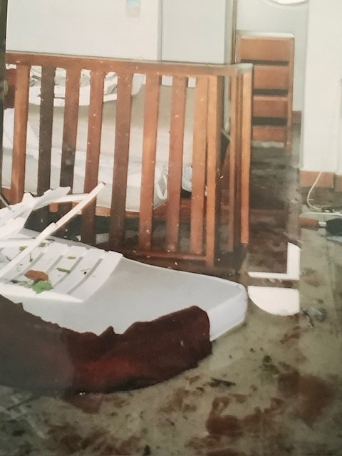 Greg and Deirdre's room after the tsunami. Picture: Supplied.