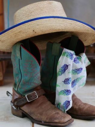 Dolly Everett's hat and boots at home in Katherine. Photo Lachie Millard