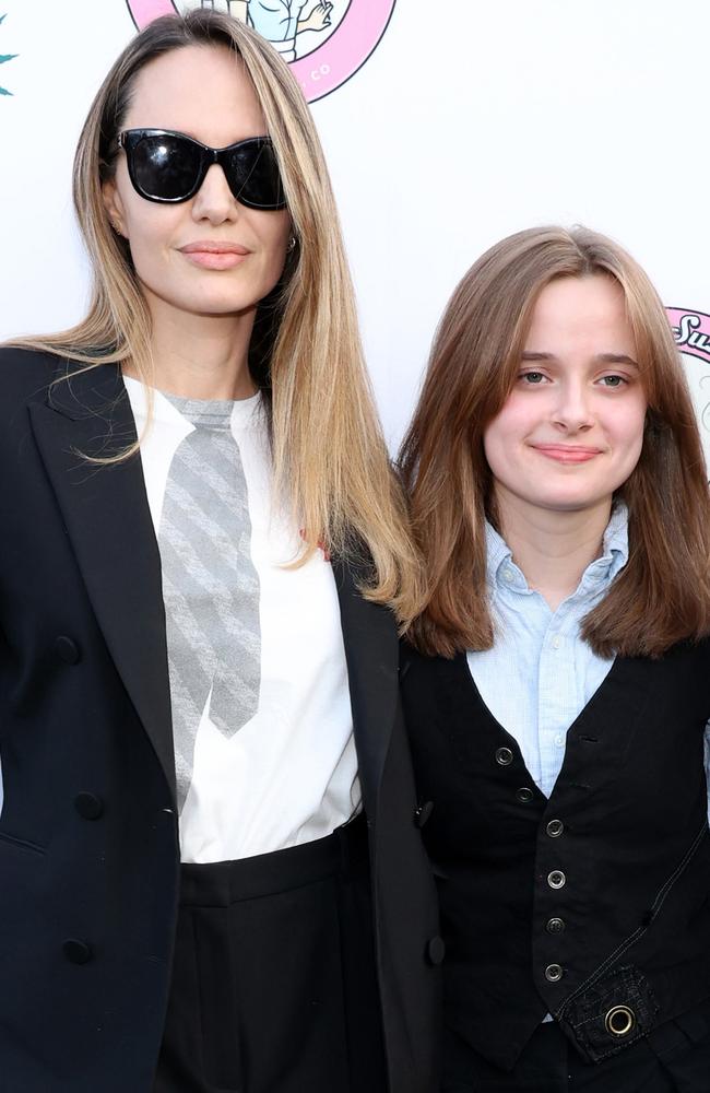 Angelina Jolie and her daughter, Vivienne. Picture: Monica Schipper/Getty Images