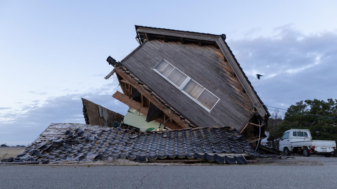 A house in Nanao damaged by Japan’s major New Year’s Day earthquake. Picture: Buddhika Weerasinghe/Getty Images