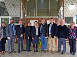 DECISIONS: Councillors Jan Chambers, Cameron O'Neil, David Schefe, Janelle Stanford, Puddy Chandler, Geoff McMullen, Tyson Golder, Peter Flynn, Wendy Newman after the Wednesday meeting. Picture: Alexia Austin