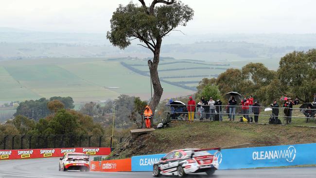 Rain lashed Mount Panorama in 2018, but the forecast is worse this year. Picture: Tim Hunter.