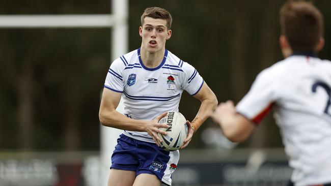 Lachlan Dooner during the NSW U15 Combined Catholic Colleges v Combined Independent Schools game of the State Rugby League Tri-Series held at St Mary's Leagues Stadium. Picture: Jonathan Ng