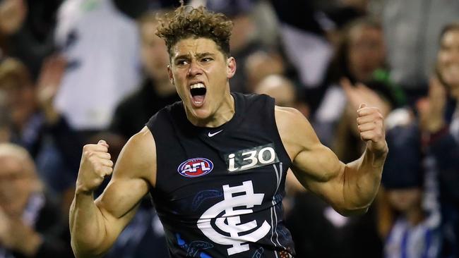 Charlie Curnow has signed a new deal with the Blues. Picture: Getty Images