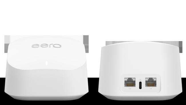 The Eero 6+ mesh wi-fi system.