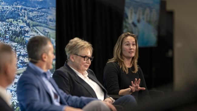 Dr Sally Street explains how she flies to Thursday Island for shifts at the Mercury Bush Summit in Launceston. Picture: Rob Burnett