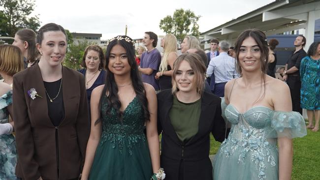 Caitlin, Chloe, Nicole and Matilda at the Caloundra Christian College formal 2024