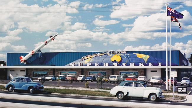 A 1960s New World supermarket in suburban Melbourne. Photo supplied by Coles.