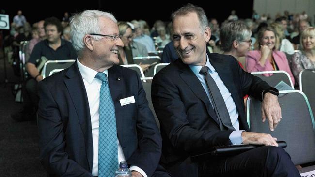 Wesfarmers chairman Michael Chaney and CEO Rob Scott. Picture: Colin Murty