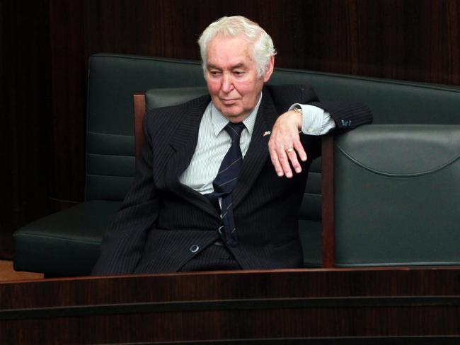 Bruce Goodluck watching proceedings in State Parliament from the public gallery in 2011. Picture: RICHARD JUPE