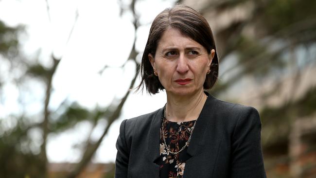 Gladys Berejiklian outside State Parliament in Sydney on Wednesday. Picture: Damian Shaw