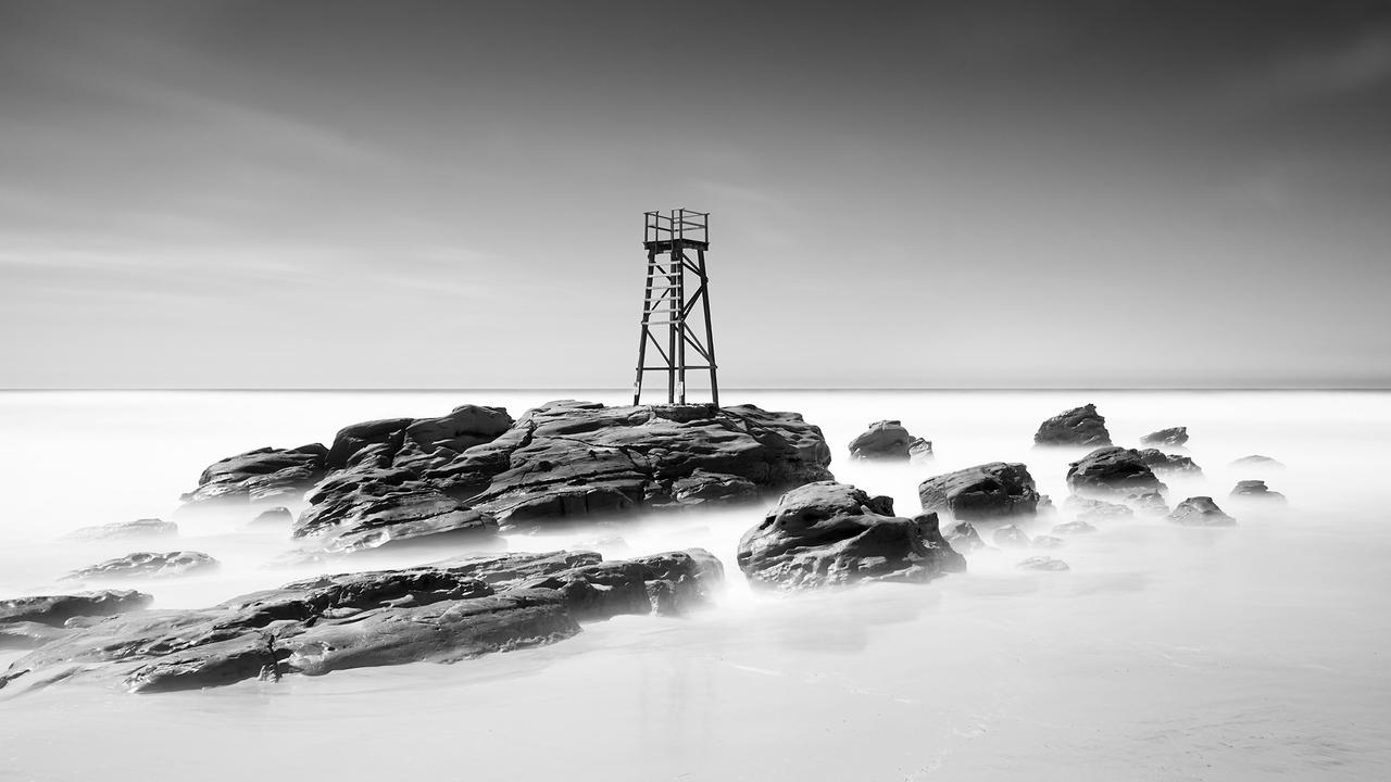 Captured at Redhead Beach, Lake Macquarie, NSW, this image was titled ‘The Shark Tower’. Picture: Paul Foley /The EPSON International Pano Awards