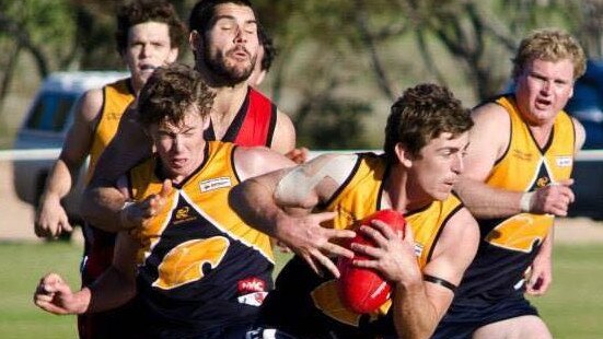 Kirk Montgomerie in action for West Coast Hawks. Picture: Supplied