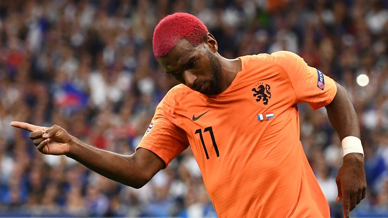 Netherlands' Ryan Babel. (Photo by Anne-Christine POUJOULAT / AFP)