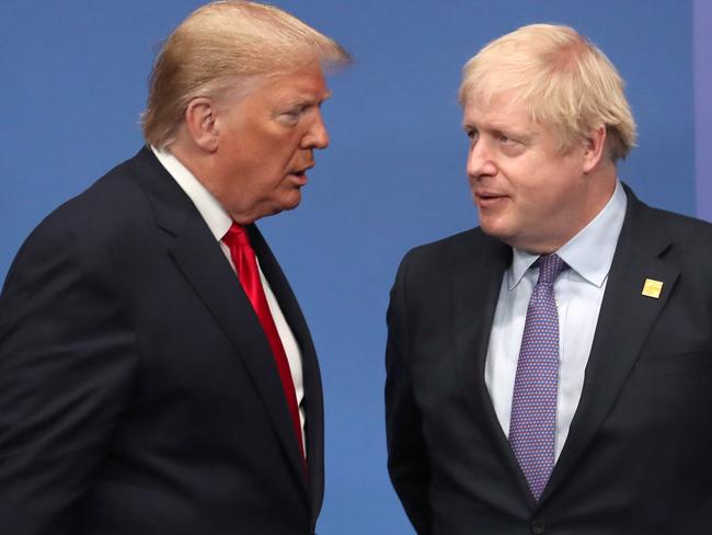 Mr Trump and Mr Johnson don’t always see eye-to-eye. Picture: Getty