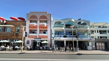 The current streetscape at 41-42 North Steyne at Manly. Picture: Squillace Architecture